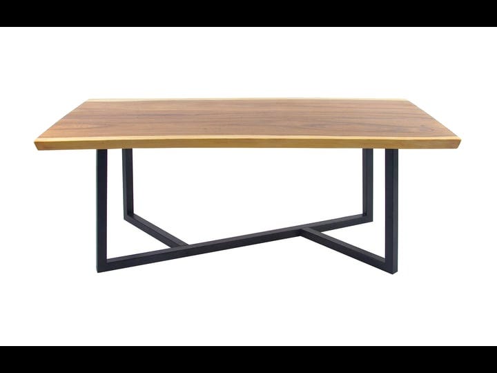 decmode-suar-wood-and-iron-rectangular-dining-table-brown-1