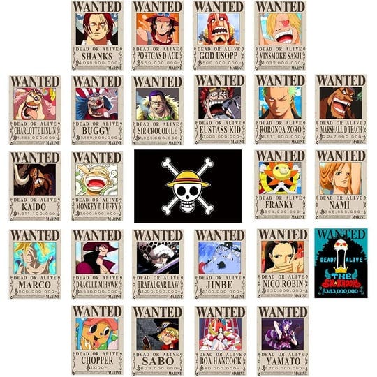 tyzzhoa-25pcs-anime-op-wanted-posters-3021cm-new-bounty-edition-straw-hat-pirates-crew-nika-luffy-3--1