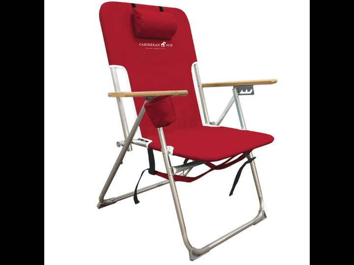 caribbean-joe-high-weight-capacity-beach-chair-red-1