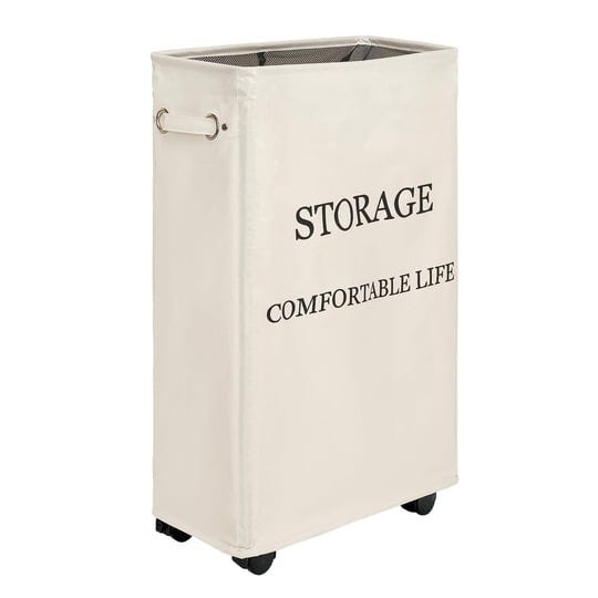 maxsilan-25-slim-rolling-laundry-basket-on-wheels-50l-collapsible-narrow-corner-laundry-hamper-with--1