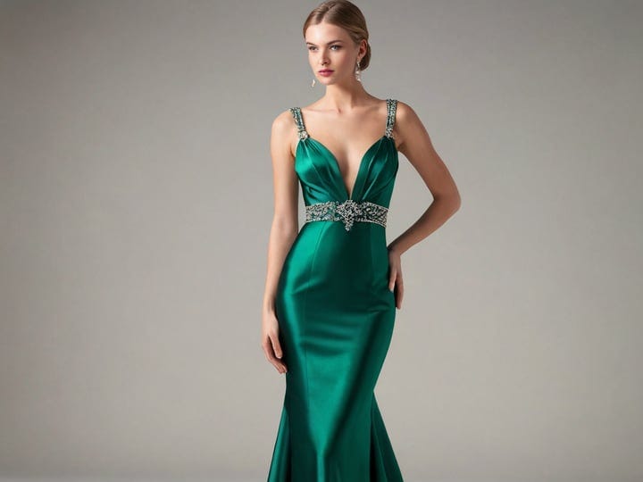 Emerald-Green-Satin-Dress-4