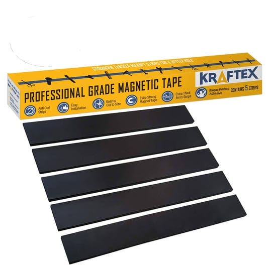 kraftex-magnetic-tape-5pk-1ft-x-160mil-magnet-strips-with-adhesive-backing-heavy-duty-and-strong-mag-1