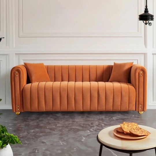 79-92-modern-vertical-channel-tufted-velvet-sofa-comfortable-sofa-for-living-room-orange-1