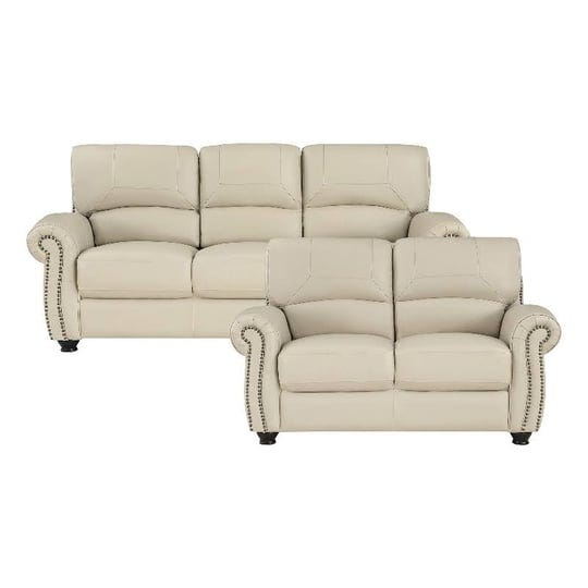 lexicon-foxborough-leather-2-piece-upholstered-sofa-set-in-cream-1