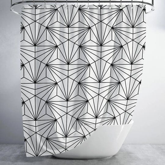 black-and-white-shower-curtain-for-bathroom-boho-aesthetic-shower-curtain-modern-shower-curtain-neut-1