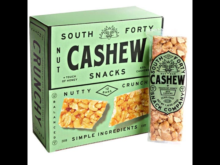 south-40-snacks-cashew-snack-bar-simple-crunchy-sweet-5g-of-whole-nut-protein-40g-bar-pack-of-13