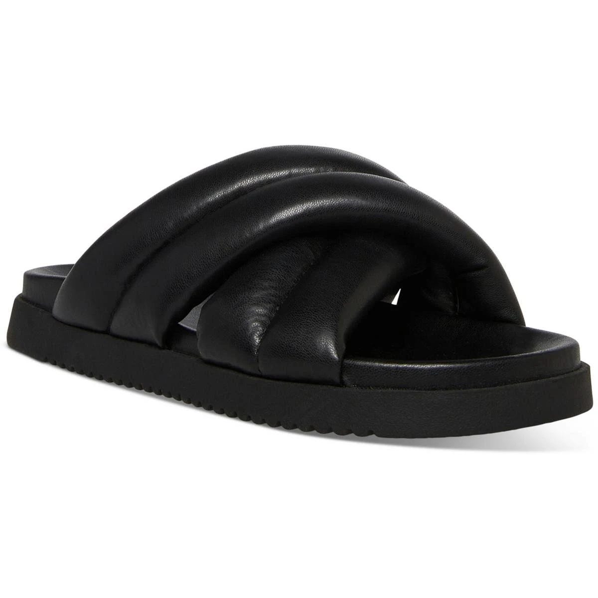 Chic Faux Leather Slide Sandals for Women | Image