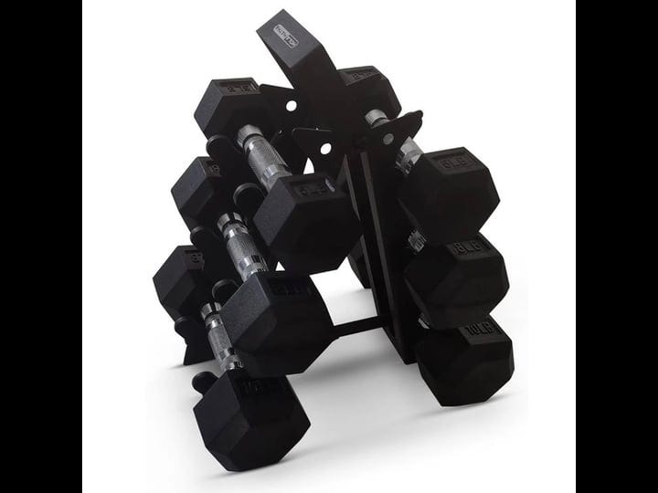 holahatha-hexagonal-dumbbell-free-hand-weight-set-w-rack-5-8-and-10-lbs-black-1