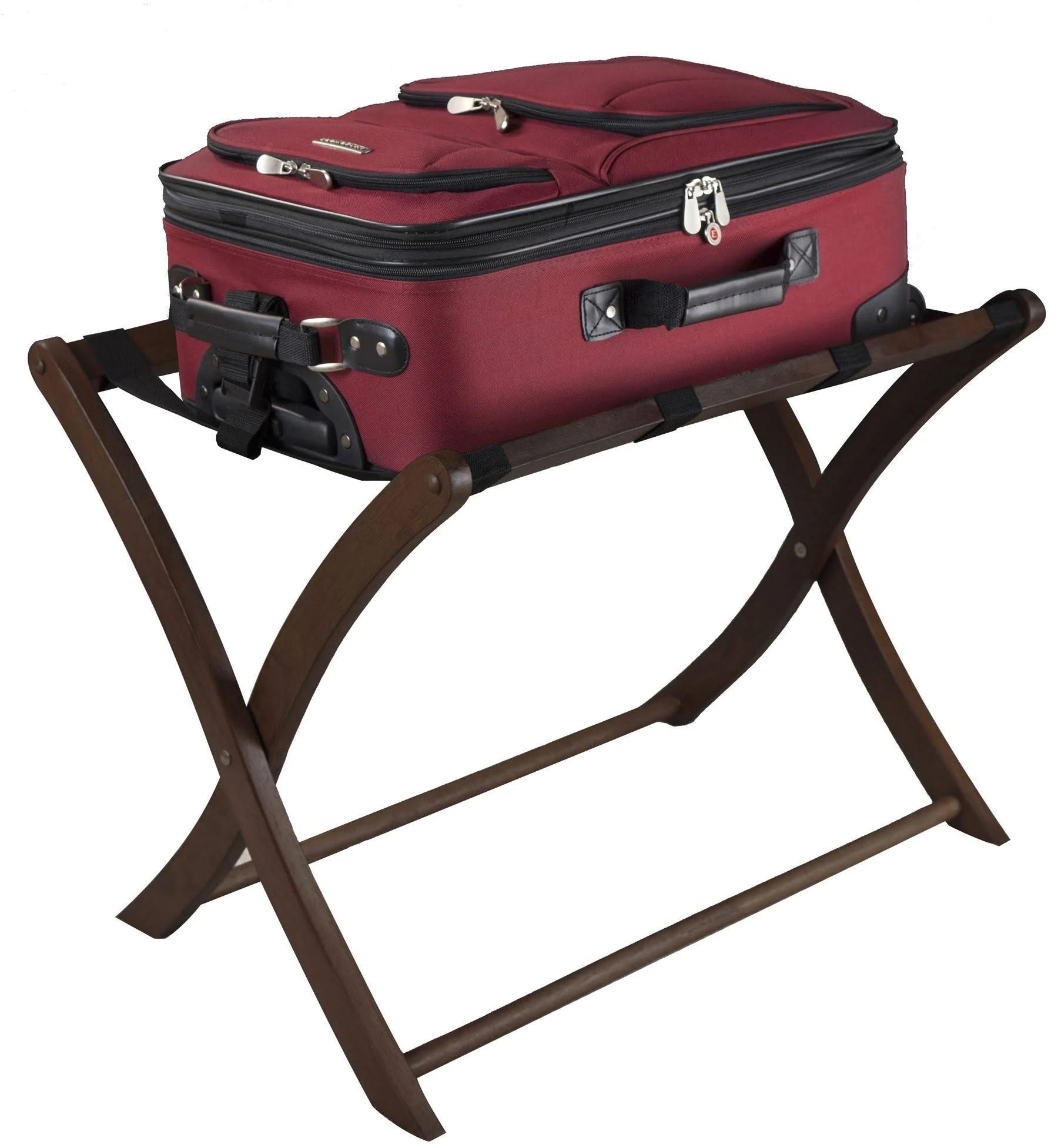 Winsome Wood Foldable Luggage Rack - Walnut | Image