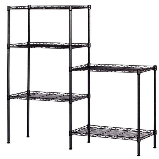 lowestbest-5-tier-storage-rack-black-storage-racks-and-shelving-adjustable-5-shelf-shelving-storage--1