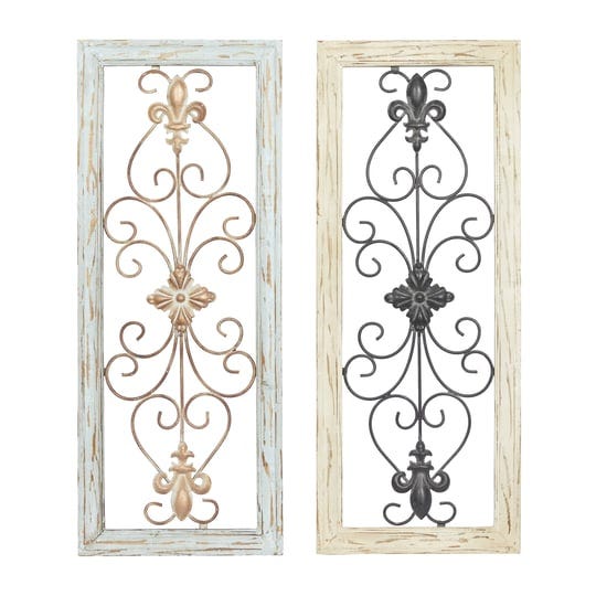 dec-mode-collection-50228-french-country-inspired-wood-metal-wall-panels-set-of-2-assorted-12w-x-30h-1