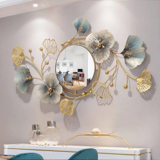 metal-wall-mirrors-decor-for-living-room-ginkgo-leaf-design-47-big-wall-mounted-mirrors-large-wall-d-1
