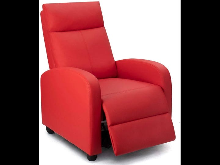 lacoo-home-theater-recliner-thickened-foam-faux-leather-red-1