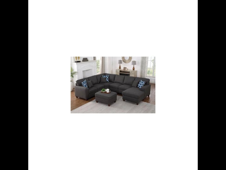 devion-furniture-7-piece-upholstered-modern-fabric-sectional-in-dark-gray-1