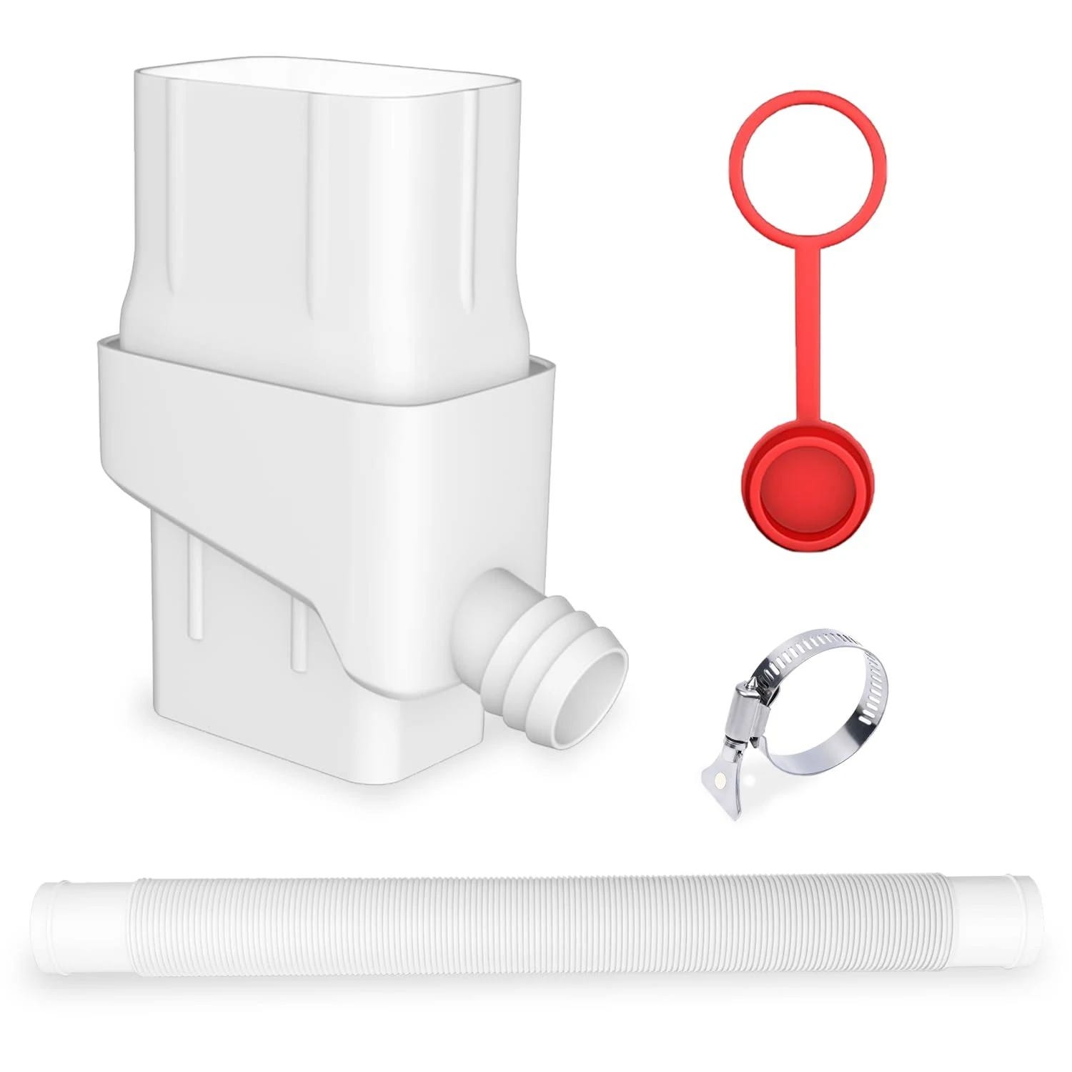 Rainwater Collection System with Adjustable Diverter for Downspouts | Image