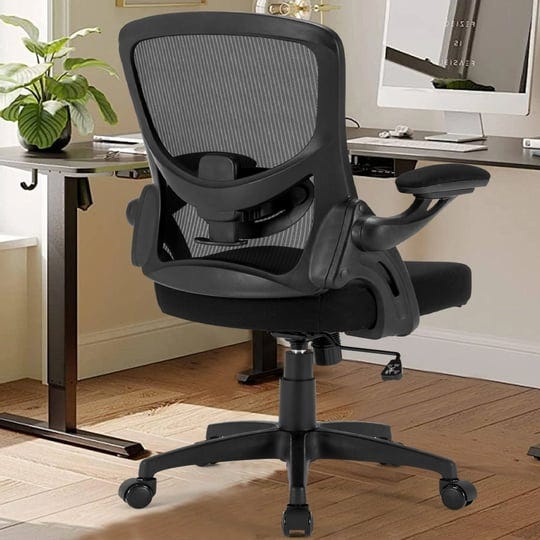 comfy-desk-chair-with-flip-up-armrests-swivel-adamsbargainshop-1