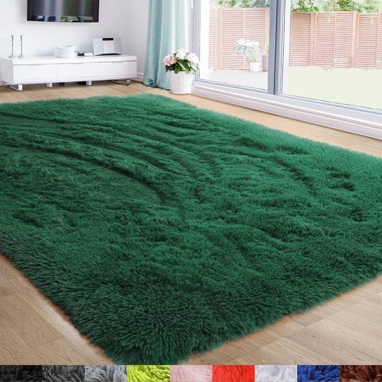 amdrebio-deep-green-area-rug-for-living-room5x8-rugfluffy-thick-rug-for-bedroomsoft-indoor-furry-rug-1