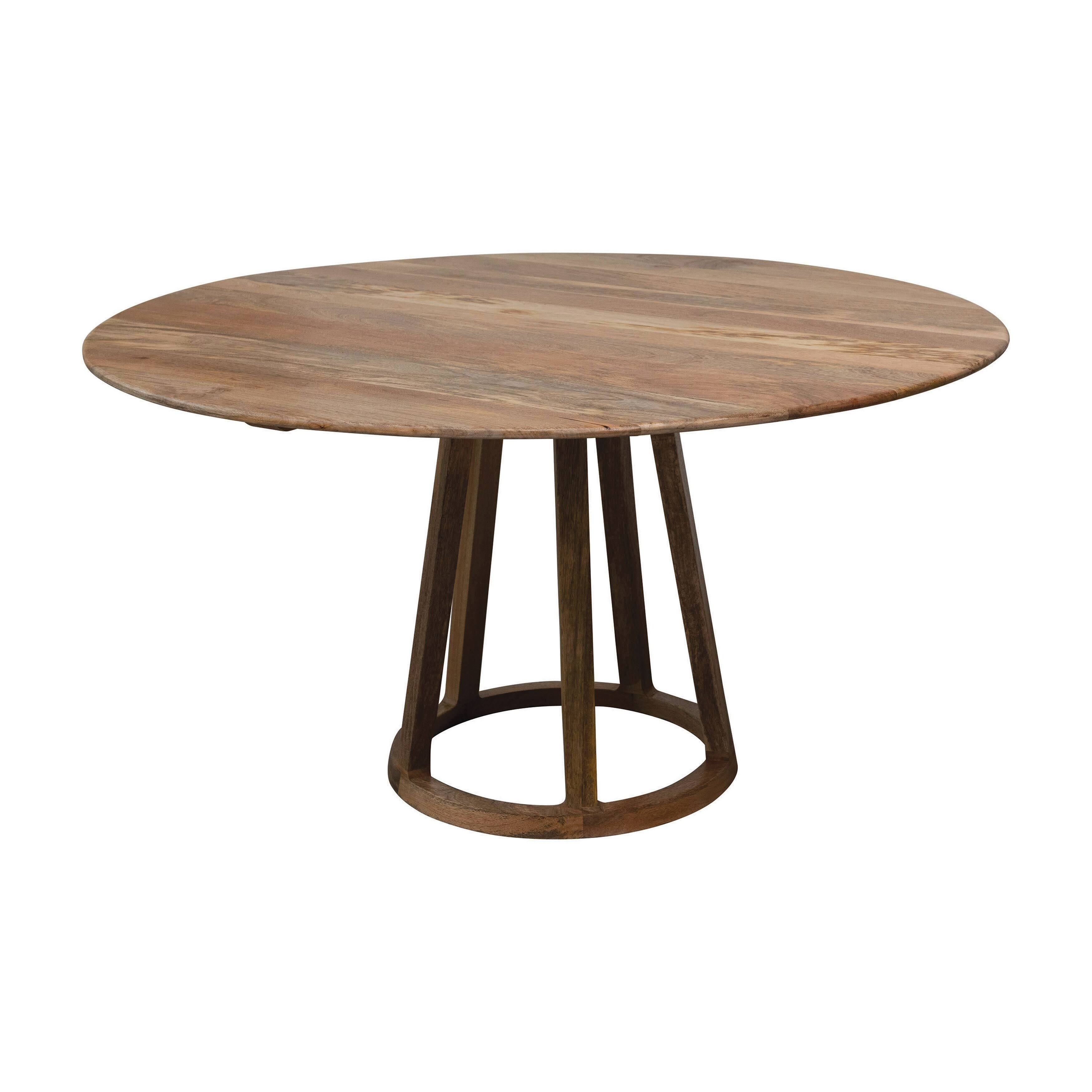 Mango Wood KD Round Coffee Table for Living Room | Image