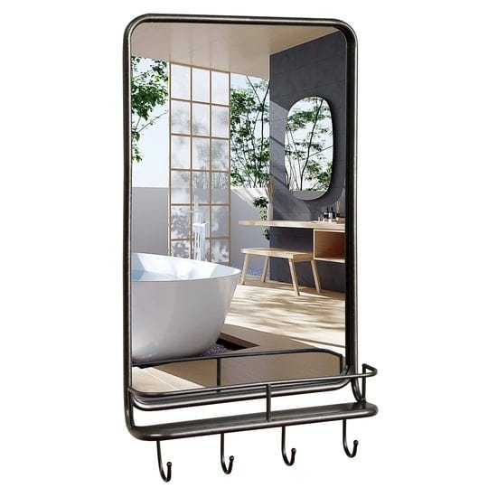 happytools-wall-mounted-mirror-w-shelf-hooks-black-metal-framed-vanity-rectangle-mirror-for-home-dec-1