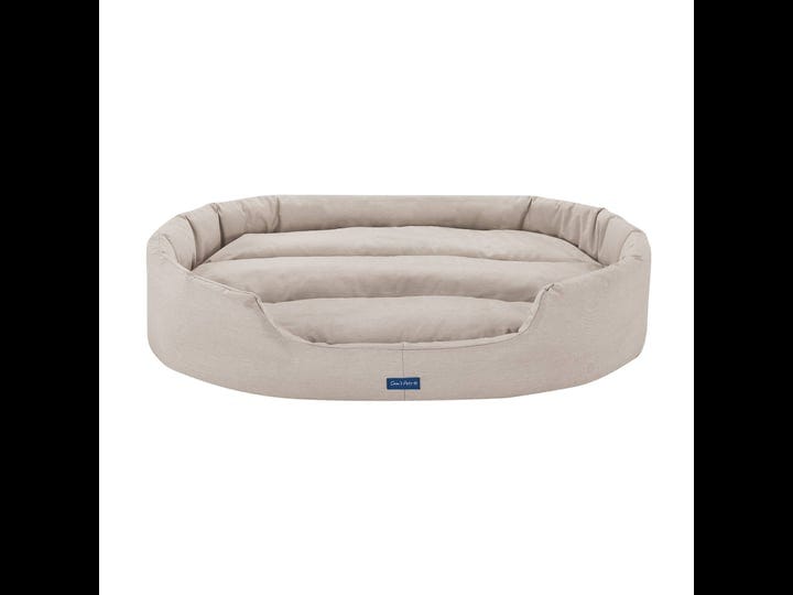 sams-pets-missy-large-beige-round-dog-bed-1