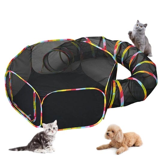 oneplay-rainbow-outdoor-cat-enclosures-playground-portable-cat-tent-with-circle-cat-tunnel-and-stora-1