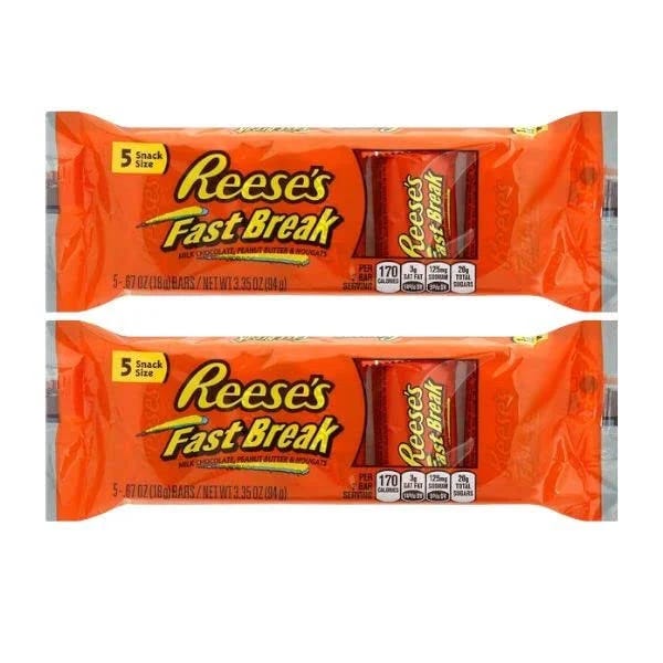 Reese's Fast Break Peanut Butter & Nougat Mini Candy Bars (2 pack) | Image