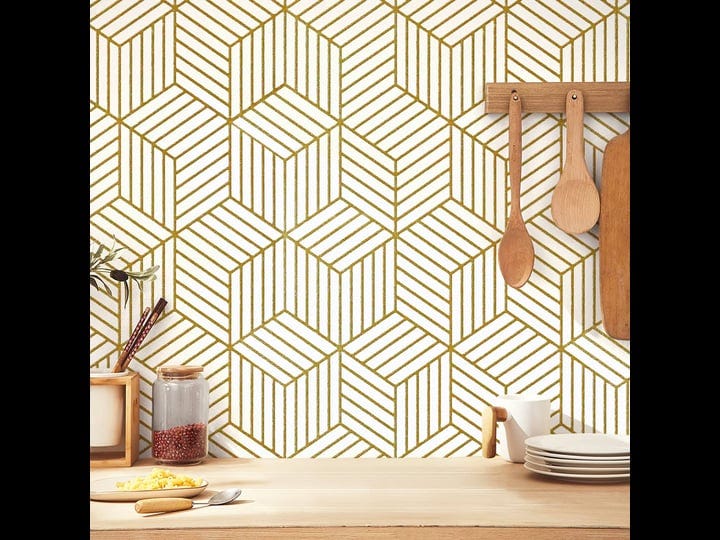 kitico-gold-striped-hexagon-wallpaper-peel-and-stick-wallpaper-removable-self-adhesive-wall-paper-ge-1