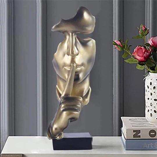 thinker-statue-silence-is-gold-abstract-art-figurine-modern-home-resin-sculptures-decorative-objects-1