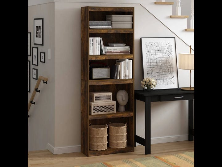 furinno-jaya-enhanced-home-5-tier-shelf-bookcase-amber-pine-1