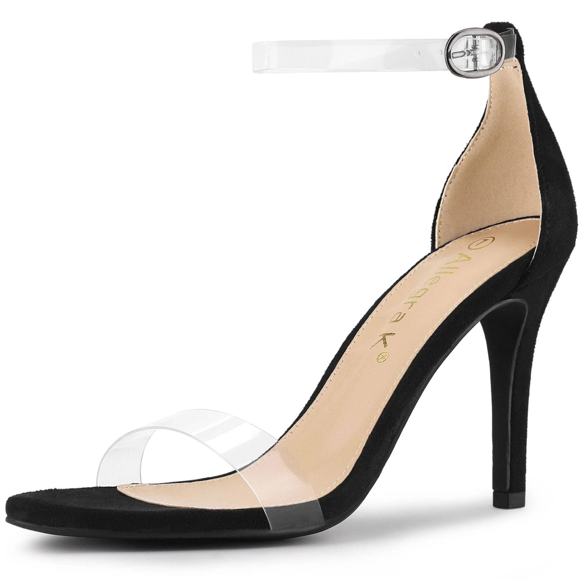 Elegant Clear Strap Stiletto Heel Sandals for Any Occasion | Image