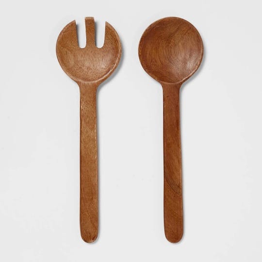 threshold-2-piece-wood-serving-utensil-set-each-1