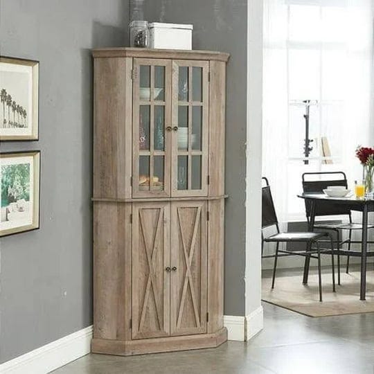 home-source-stone-grey-enclosed-corner-cabinet-gray-1