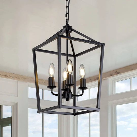 gzjunyo-4-light-black-farmhouse-chandelier-light-fixture-iron-lantern-pendant-light-metal-cage-kitch-1