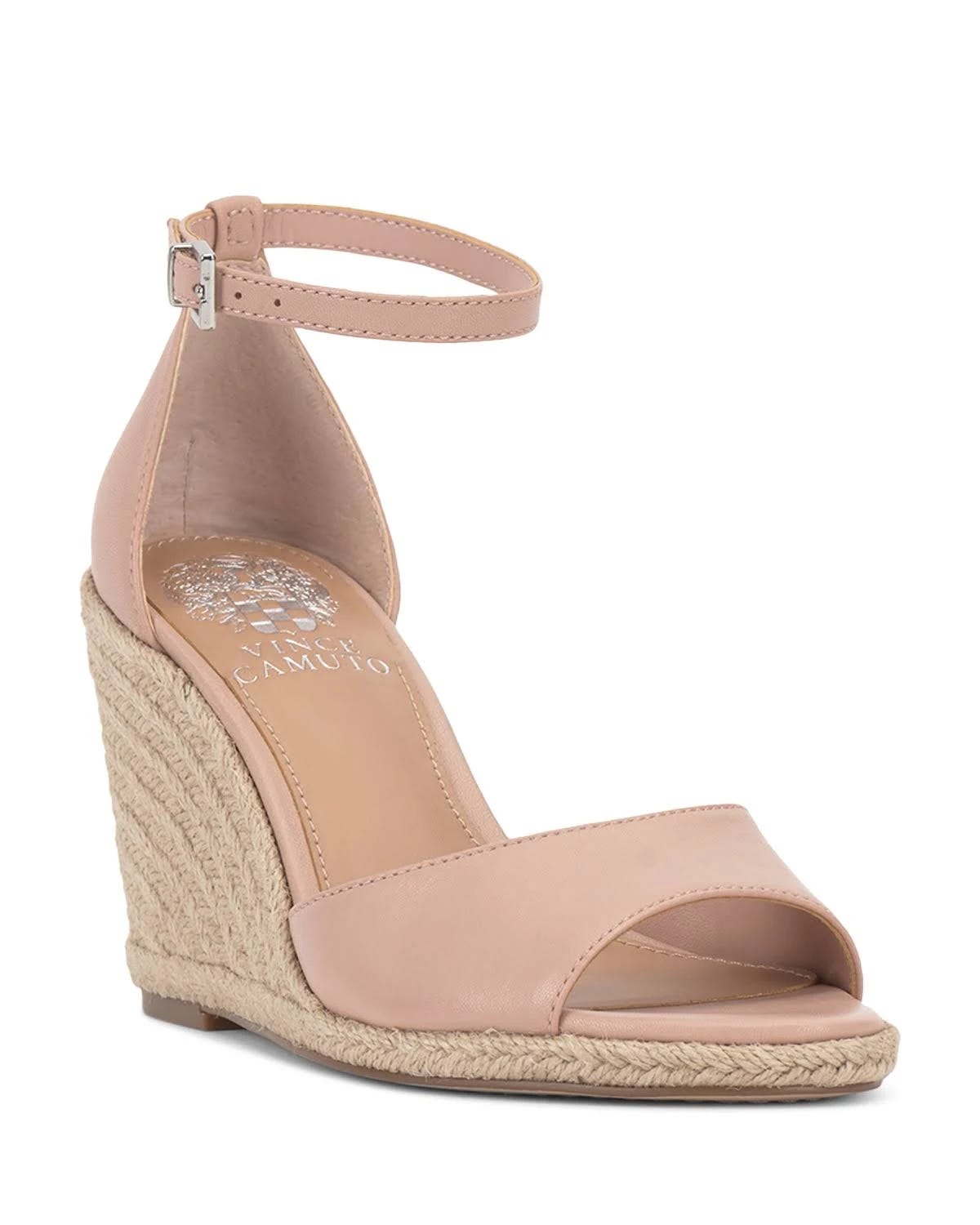 Pink Vince Camuto Espadrille Wedging Saddle Sandal (Size 5.5) | Image