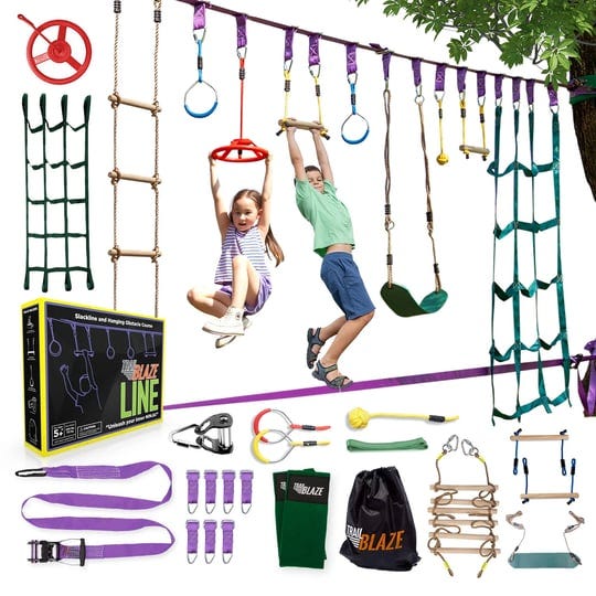 trailblaze-ninja-warrior-hanging-obstacle-course-for-kids-50-feet-ninja-slackline-set-with-tree-prot-1