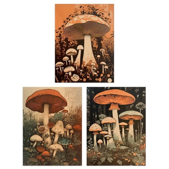 set-of-3-botanical-fungi-mushroom-paintings-earthy-flora-fauna-nature-unframed-wall-art-living-room--1