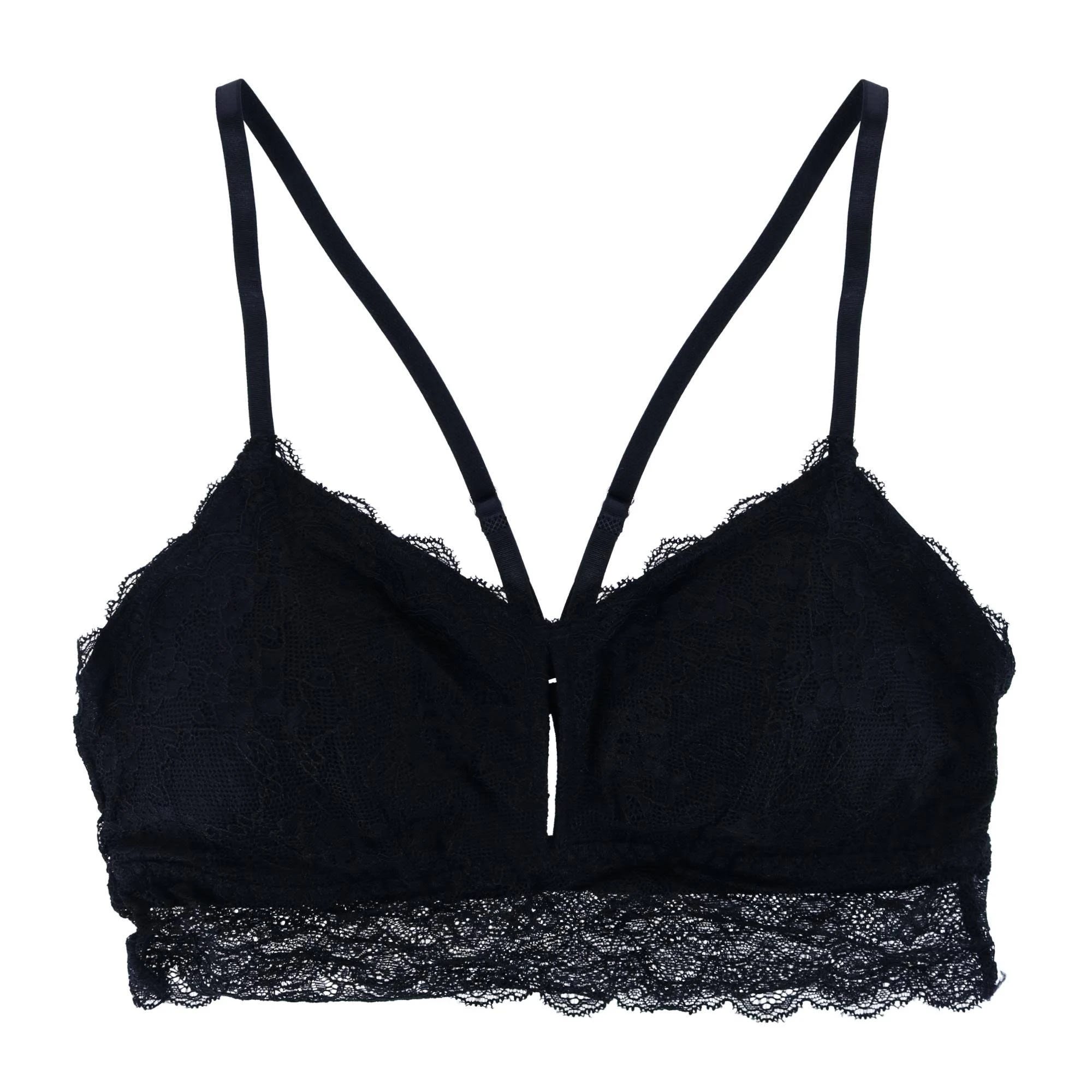 Comfortable Black Lace Bralette with Adjustable Straps | Image