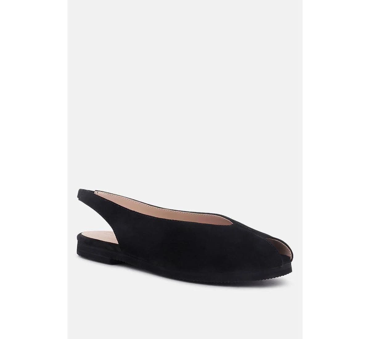 Classic Suede Women Slingback Flat Sandals | Image