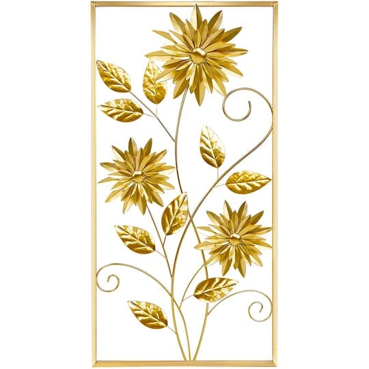 meekear-champagne-wall-sculptures-39-inch-rectangular-metal-wall-decor-with-frame-metal-flower-wall--1