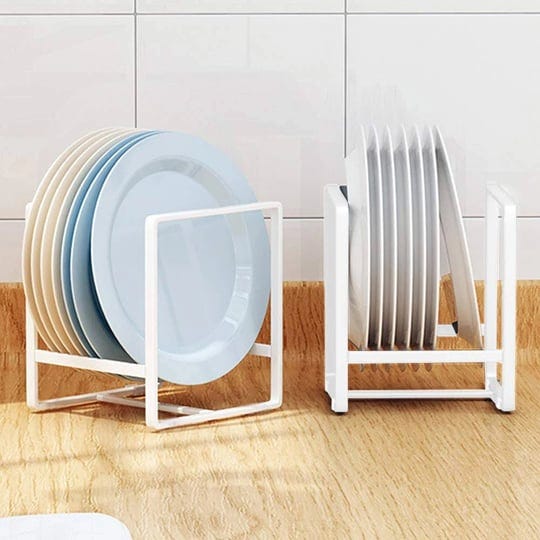 mingfanity-2pcs-plate-holders-organizer-metal-dish-storage-dying-display-rack-for-cabinet-counter-an-1