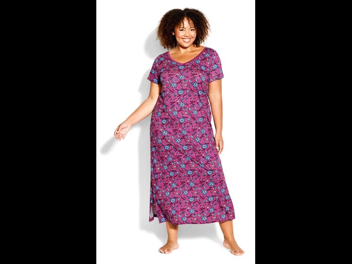 plus-size-maxi-dress-short-sleeve-fold-in-folk-floral-size-14-16-avenue-1