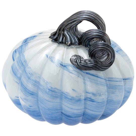 boston-international-small-glass-pumpkin-white-blue-swirl-1