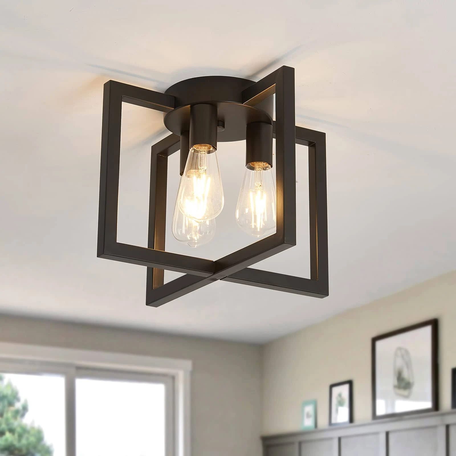Vintage-Inspired 3-Light Ceiling Chandelier for Home | Image