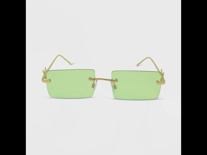 wild-fable-womens-rimless-metal-rectangle-butterfly-sunglasses-lime-green-1-each-1