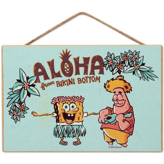 nickelodeon-spongebob-squarepants-aloha-from-bikini-bottom-hanging-wood-wall-decor-fun-spongebob-sig-1