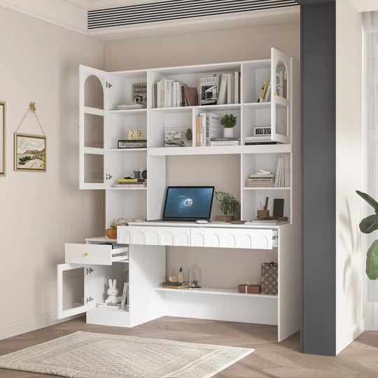 home-office-bookshelf-spacious-multi-section-workstation-desk-62-4x79-1-white-1