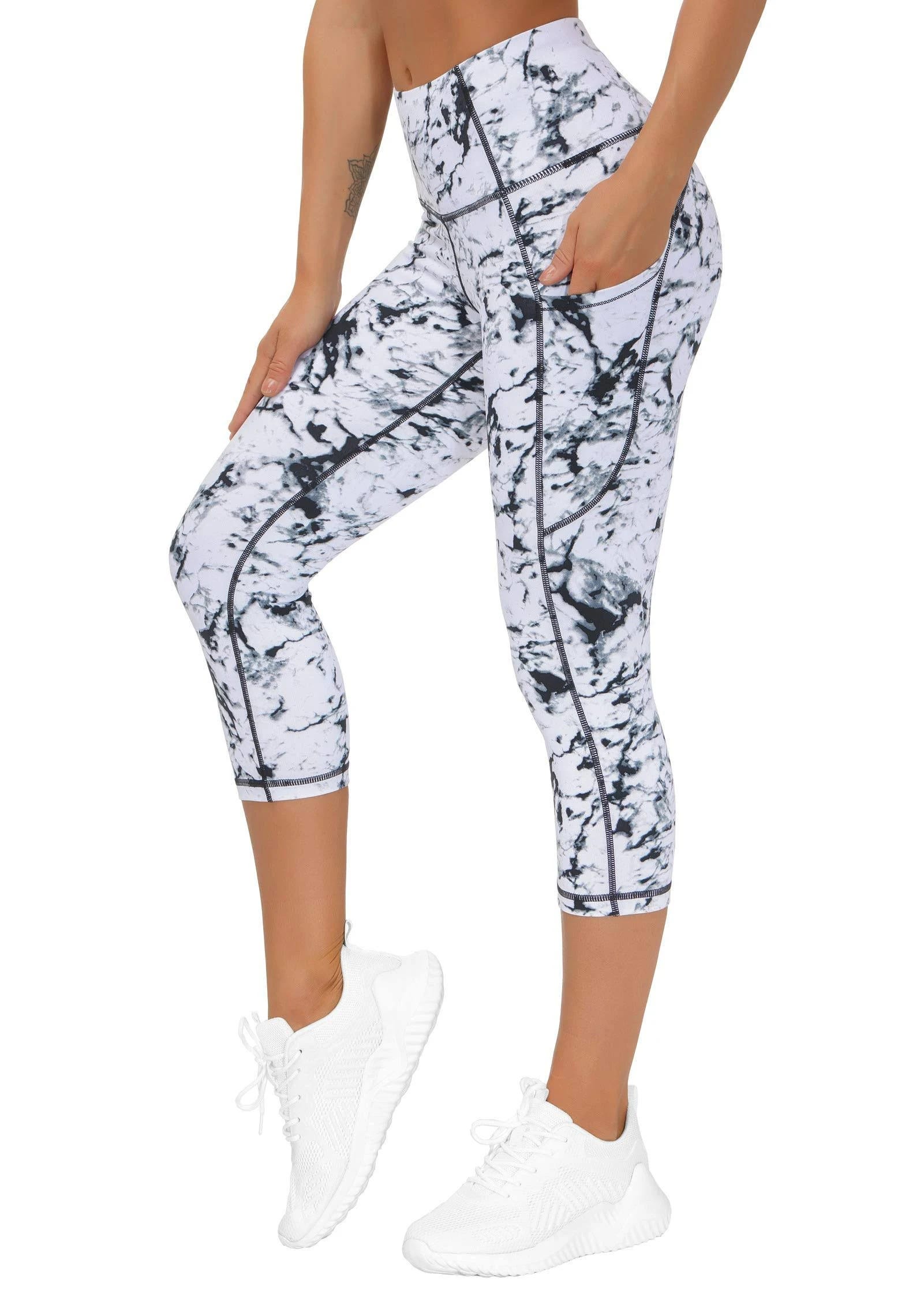 Comfortable High Waist Yoga Leggings with Pockets and Breathable Fabric | Image