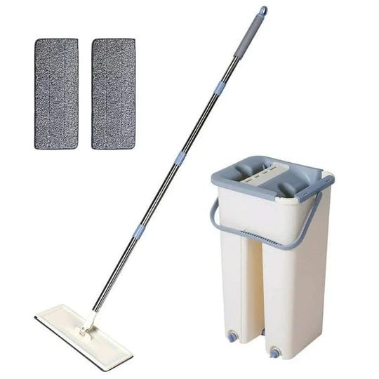 floor-mop-and-bucket-set-with-2-washable-microfiber-pads-wet-and-dry-use-home-floor-cleaning-system--1