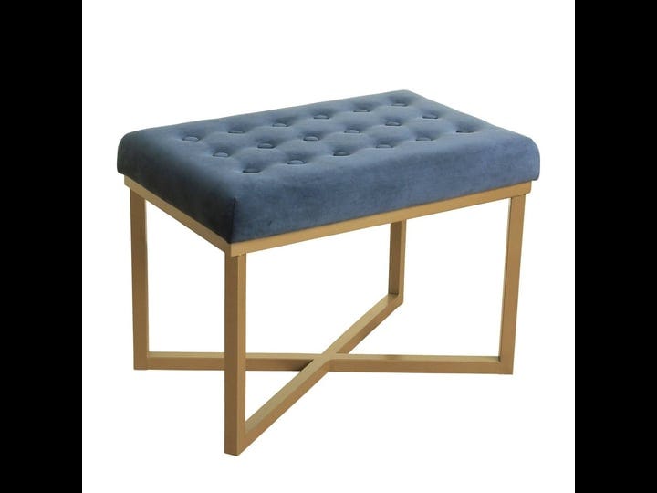 homepop-tufted-bench-with-metal-base-blue-1