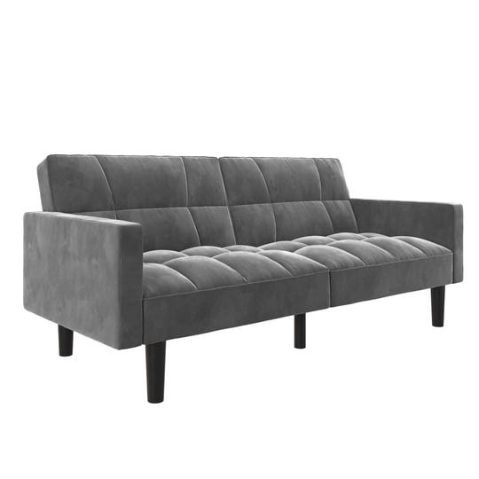 avenue-greene-hugo-convertible-sofa-sleeper-futon-with-arms-grey-1